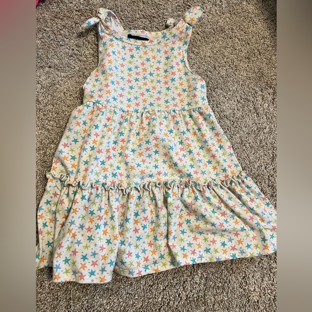 Colorful Starfish Print Girls Dress